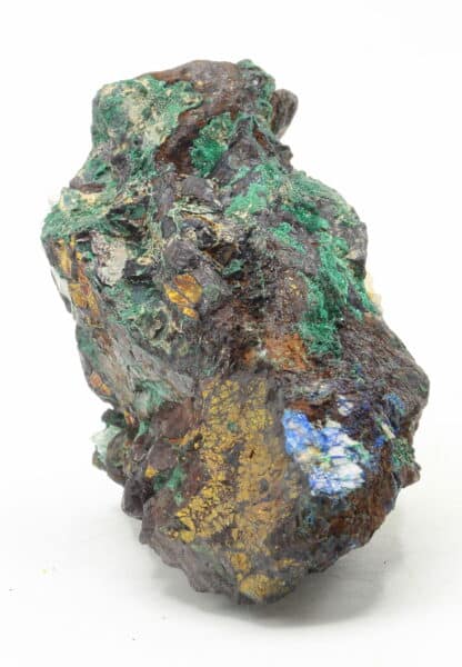 Chalcopyrite, malachite, azurite, baryte, La Gardette, Oisans.