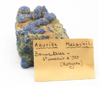 Malachite et Azurite, Bonneterre, Saint-Laurent d’Olt, Aveyron.