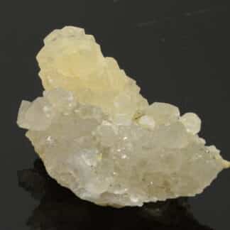 Calcite sur quartz, mine Saint-Jacques, Sainte-Marie-aux-Mines.