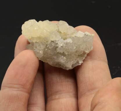 Calcite sur quartz, mine Saint-Jacques, Sainte-Marie-aux-Mines.