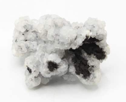 Calcite et Pyrolusite, Carrière du Rivet, Peyrebrune, Tarn.