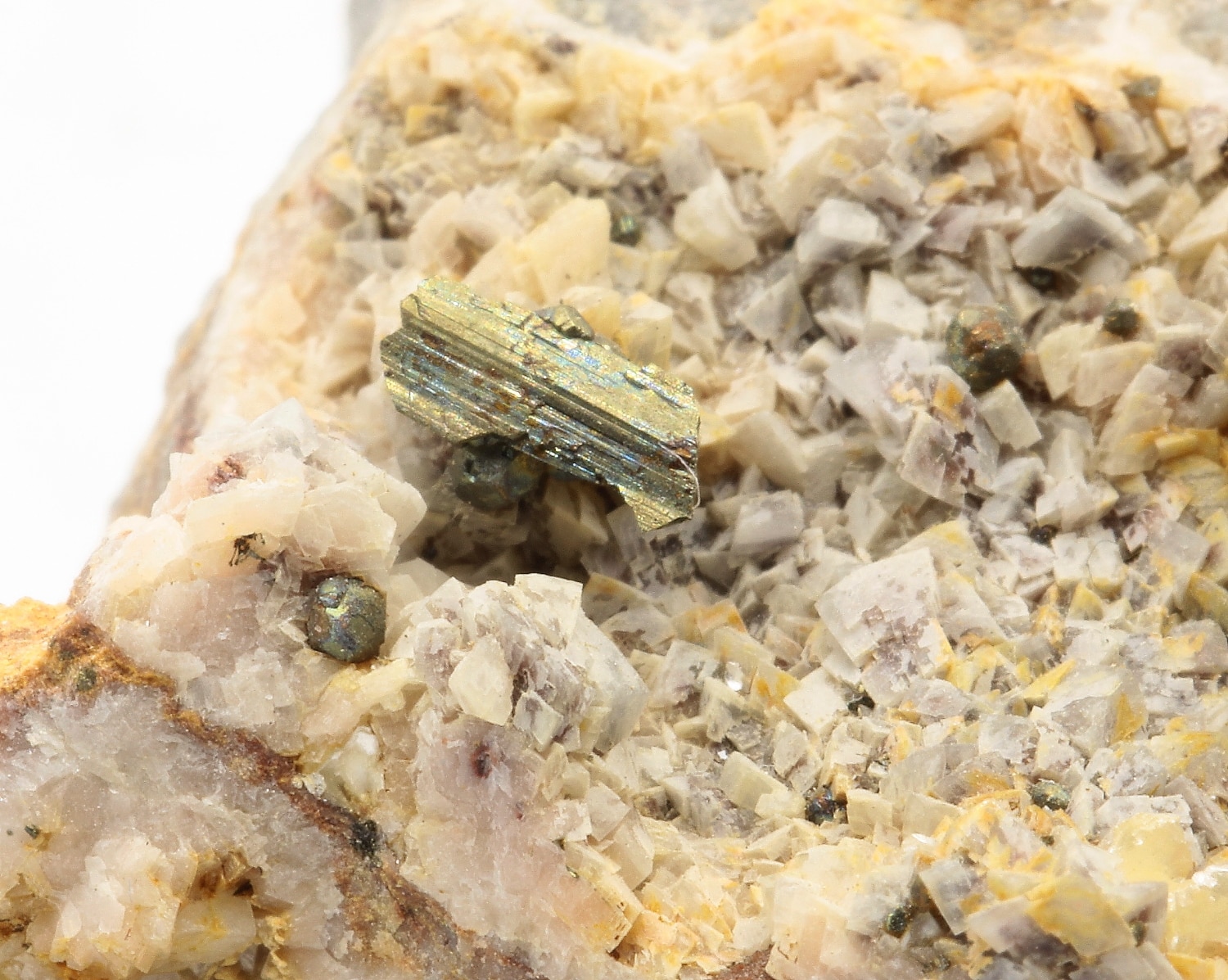 Dickite, Dolomite, Chalcopyrite, Mas Lavayre, Le Bosc, Lodève.