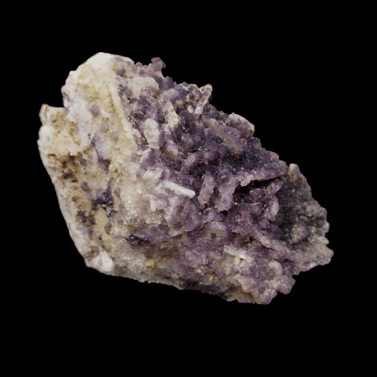 Fluorite sur Quartz, Néris-les-Bains, Allier.