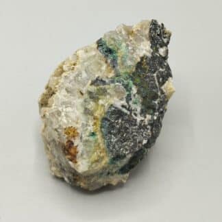 Chalcanthite et Bayldonite, La Verrière, Les Ardillats, Rhône.