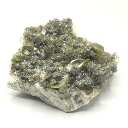 Sphène (Titanite), Hématite et Quartz, Arvigo, Suisse.