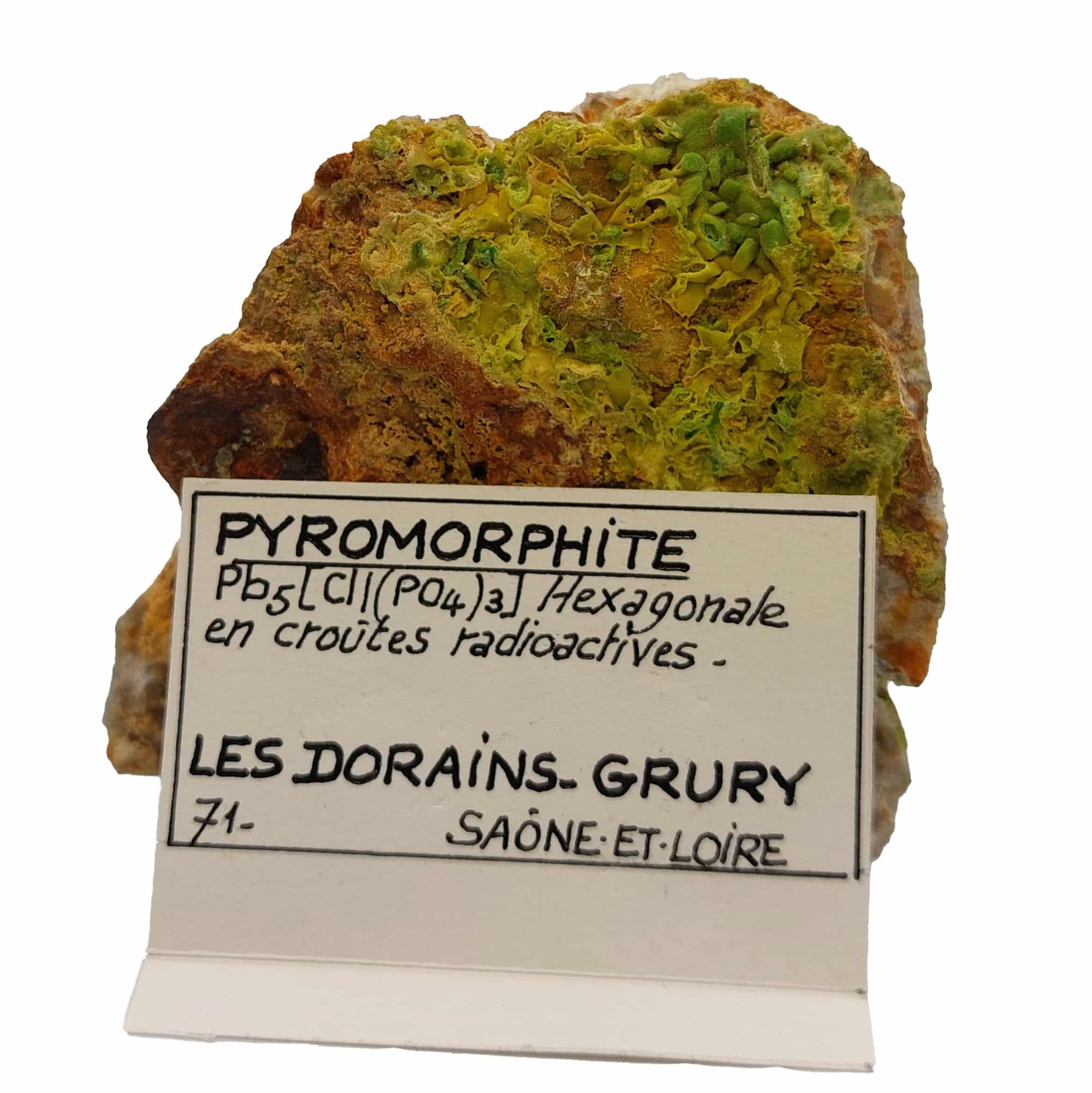 Pyromorphite, Les Dorains-Grury, Saône-et-Loire.