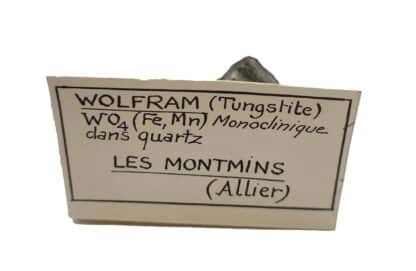 Wolframite, Les Montmins, Echassières, Allier.
