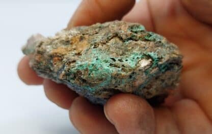 Molybdénite, Chalcopyrite et Malachite, Chateau-Lambert, Haute-Saône.