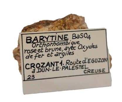 Barytine, Crozant, Creuse.