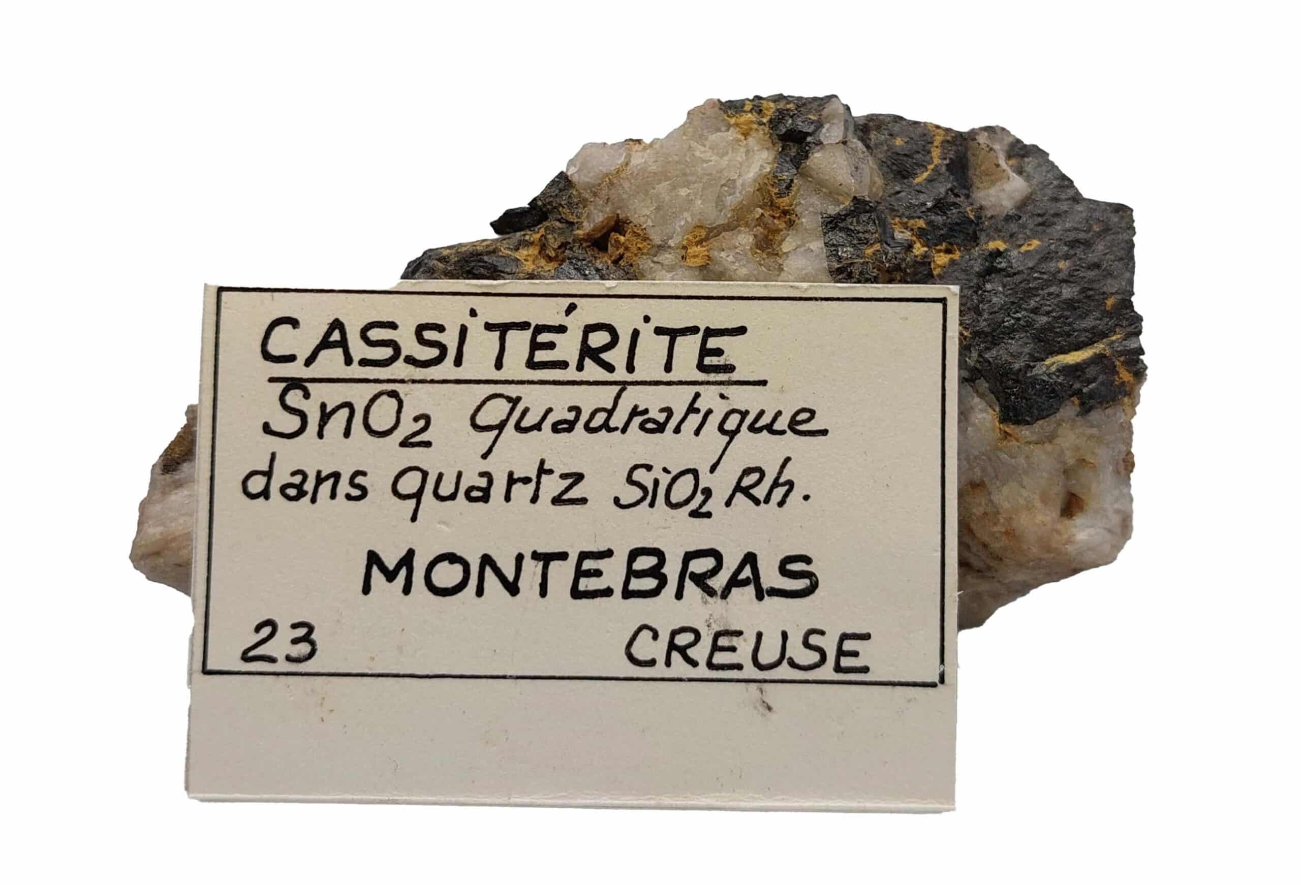 Cassitérite, Montebras, Creuse.