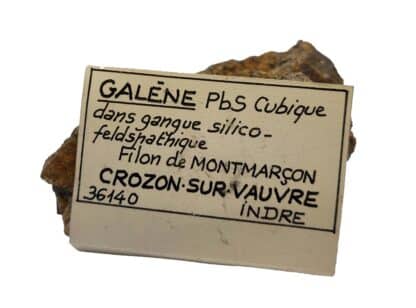 Galène, Filon de Montmarçon, Crozon-Sur-Vauvre, Indre.
