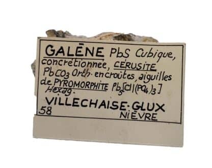 Galène, Mine des Molérats, Saint-Prix, Nièvre.