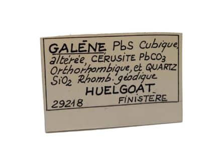 Galène et Cérusite, Huelgoat, Finistère.