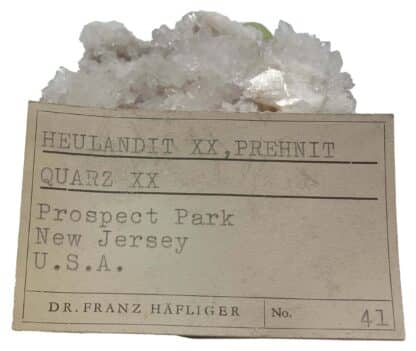 Heulandite et Prehnite, Prospect Park, New Jersey, USA.