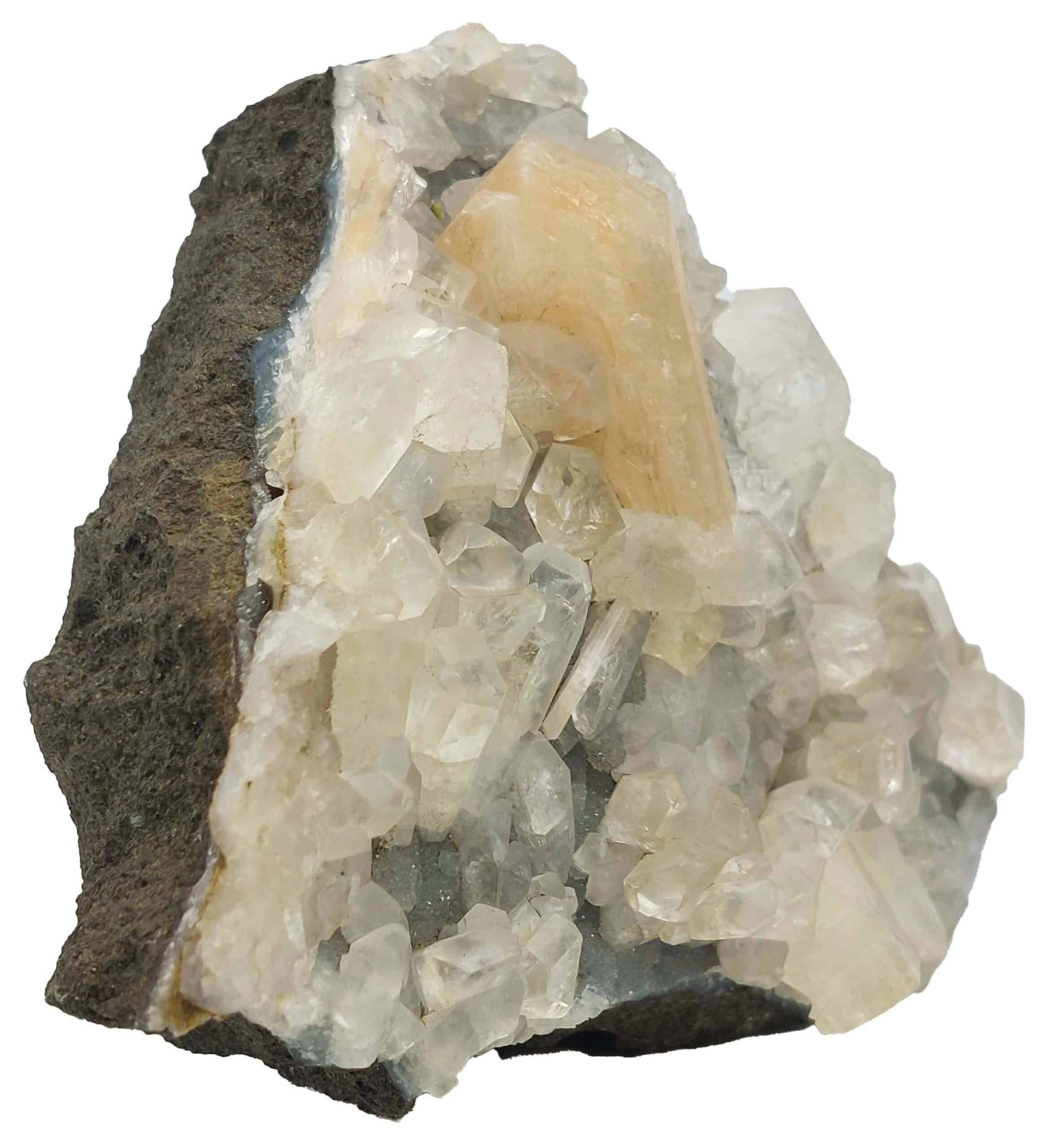 Stilbite et Apophyllite, Rio Grande Do Sul, Brésil.