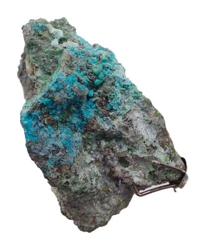 Tallingite, Stannite, Paratacamite, Botallackite et Varlammofite, Cligga Head, Cornwall, Royaume-Uni.