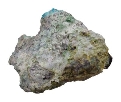Tallingite, Stannite, Paratacamite, Botallackite et Varlammofite, Cligga Head, Cornwall, Royaume-Uni.
