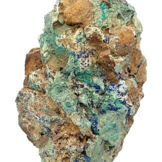 Rosasite, Azurite et Bournonite, La Sanguinède, Montdardier, Gard.