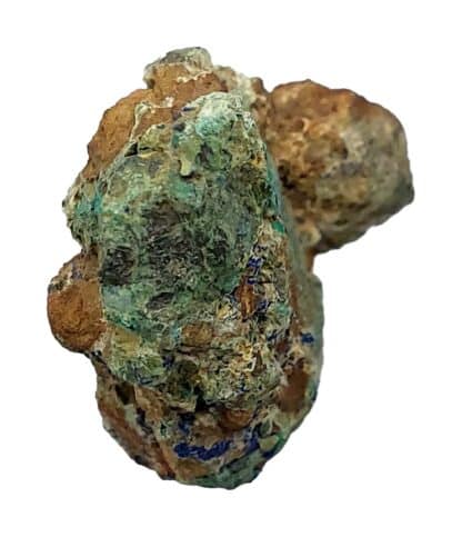 Rosasite, Azurite et Bournonite, La Sanguinède, Montdardier, Gard.