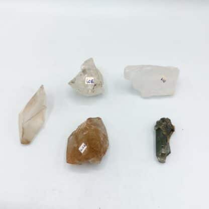 Lot de Quartz à inclusions et origines diverses.