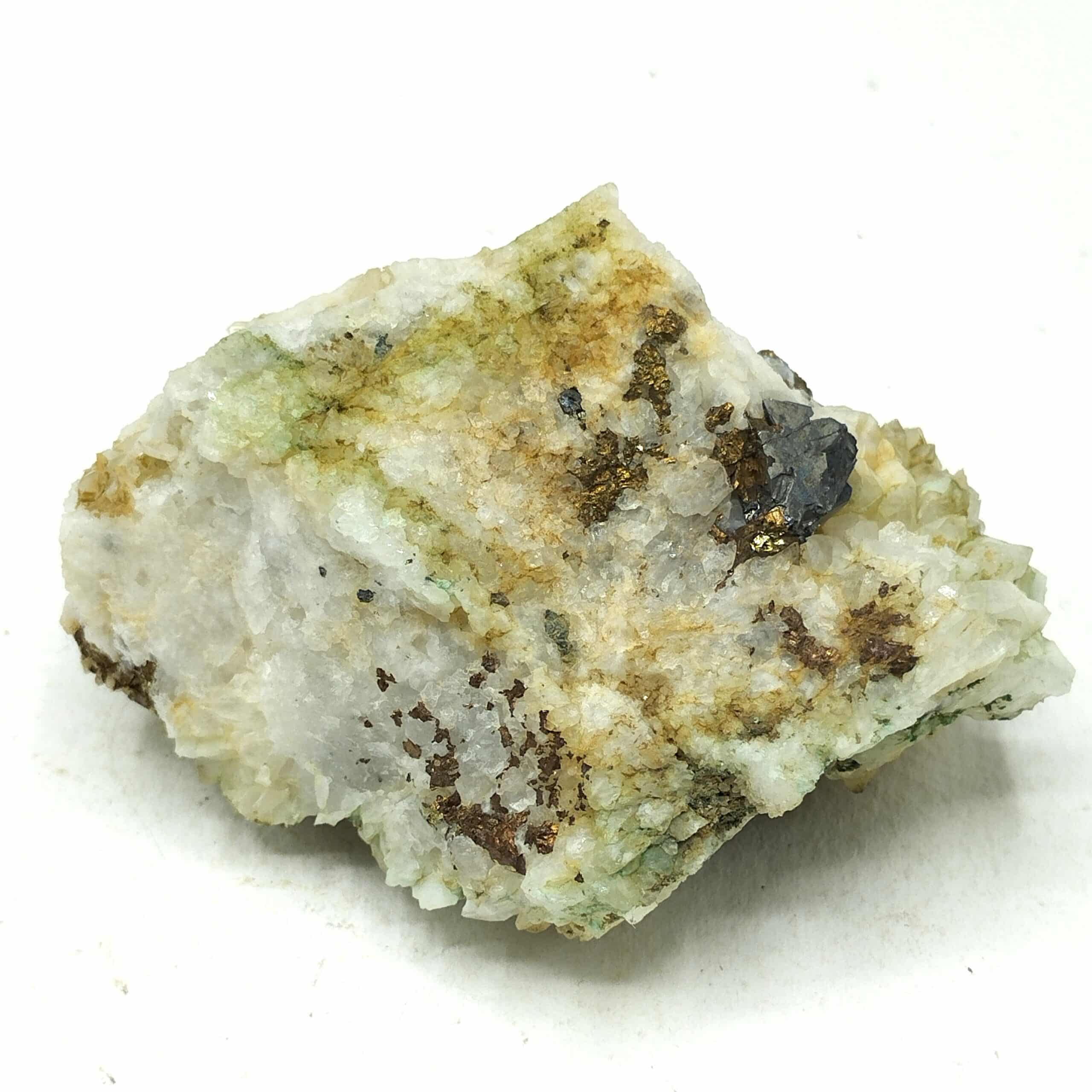 Tétraédrite (Panabase) et Chalcopyrite, Cabrières, Hérault.