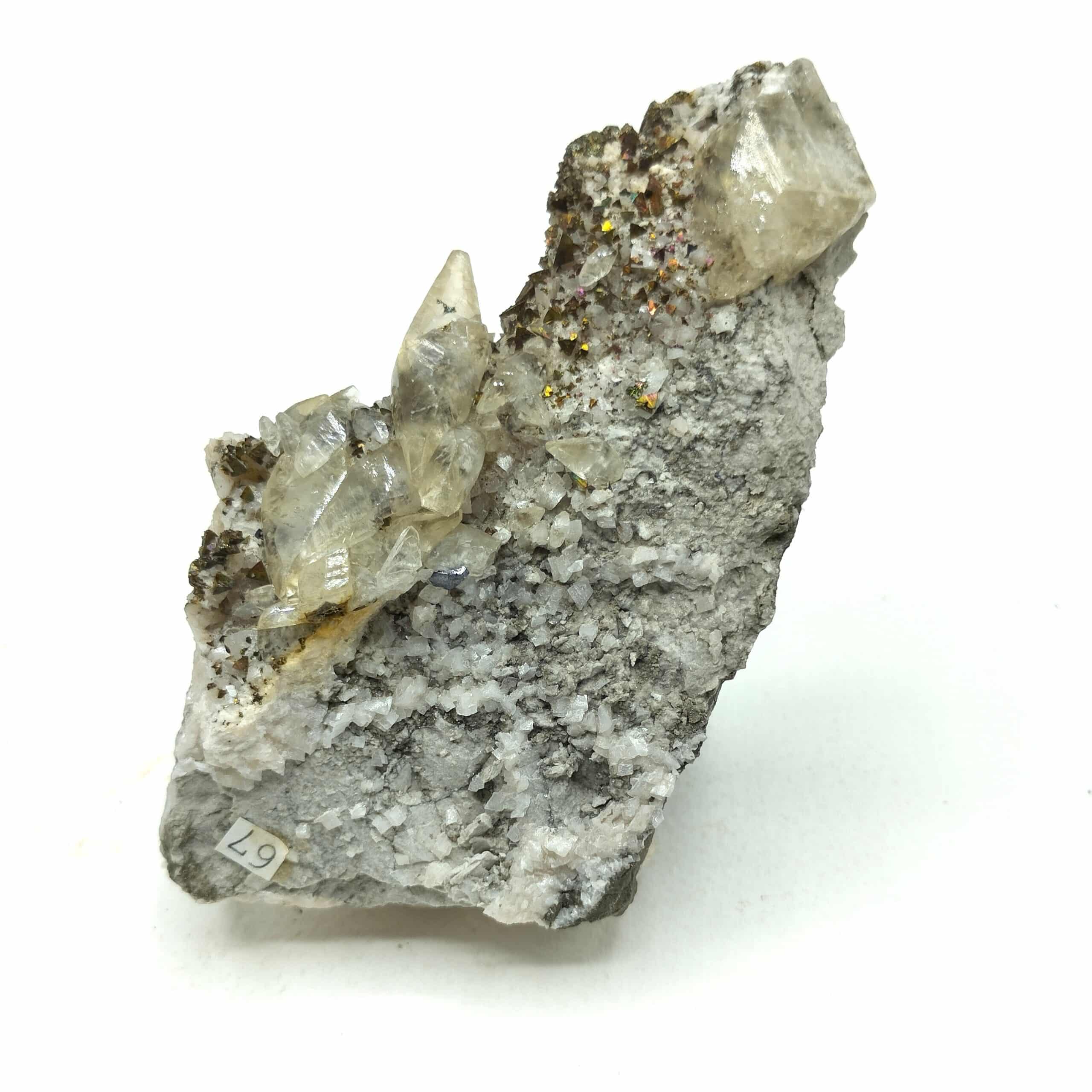 Chalcopyrite, Dolomite et Calcite, Missouri, USA (États-Unis).