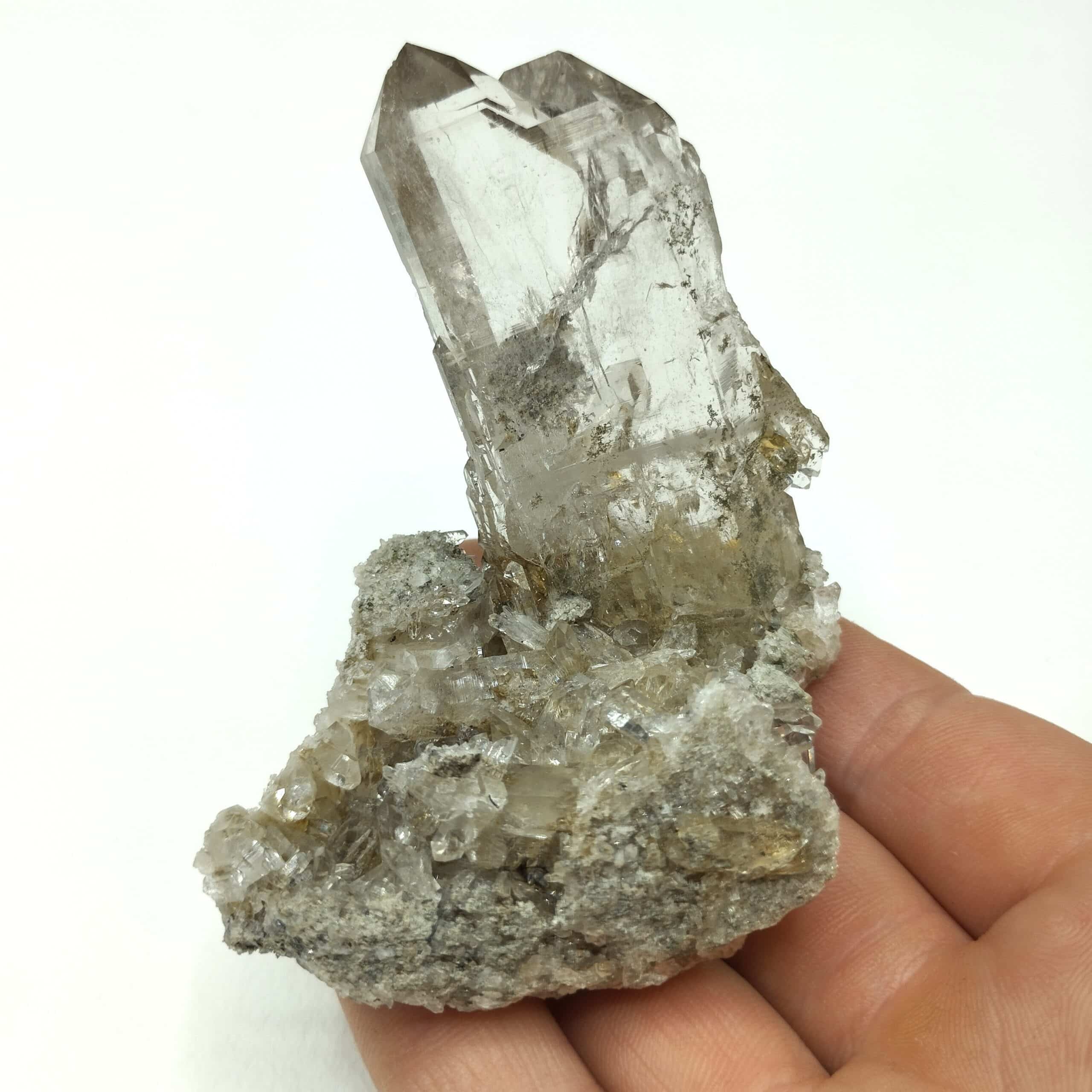 Quartz à âme, Estelette, Massif du Mont Blanc, Italie.