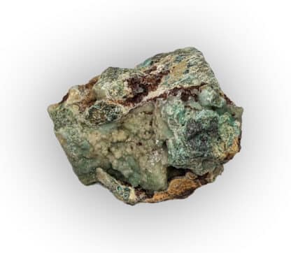 Lot de Smithsonite, Bindheimite, Rosasite, Bournonite et Malachite, La Sanguinède, Montdardier, Gard.