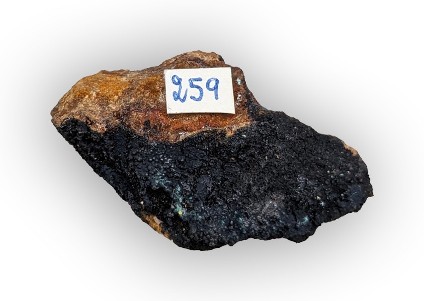 Mixite et Lampadite, Mine de Cap Garonne, Le Pradet, Var.