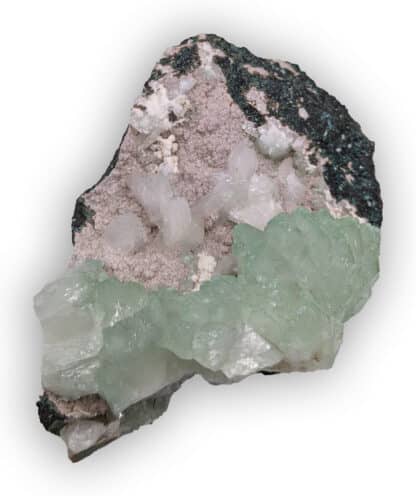 Apophyllite et Stilbite, Pune, Maharashtra, Inde.