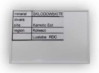 Sklodowskite, Kamoto Est, Kolwezi, Katanga, Congo (RDC).