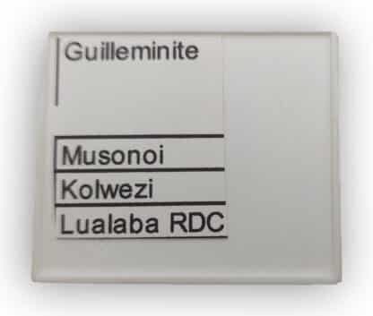 Guilleminite, Musonoi, Kolwezi, Katanga, Congo (RDC).