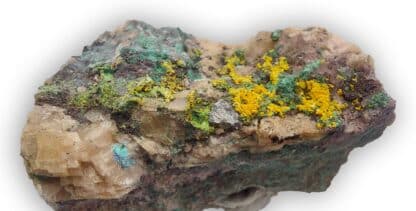 Tyuyamunite et Malachite, Mashamba West, Kolwezi, Katanga, Congo (RDC).