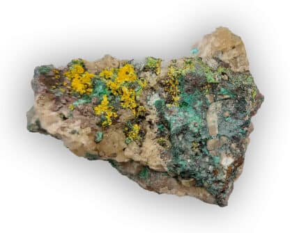 Tyuyamunite et Malachite, Mashamba West, Kolwezi, Katanga, Congo (RDC).