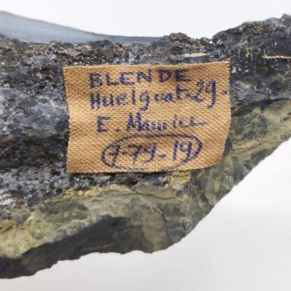 Blende (Sphalérite), Haldes de Huelgoat, Finistère.