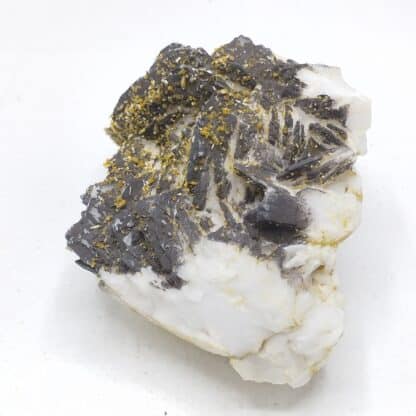 Pyromorphite & Psilomélane sur Baryte, Les Farges, Ussel, Corrèze.