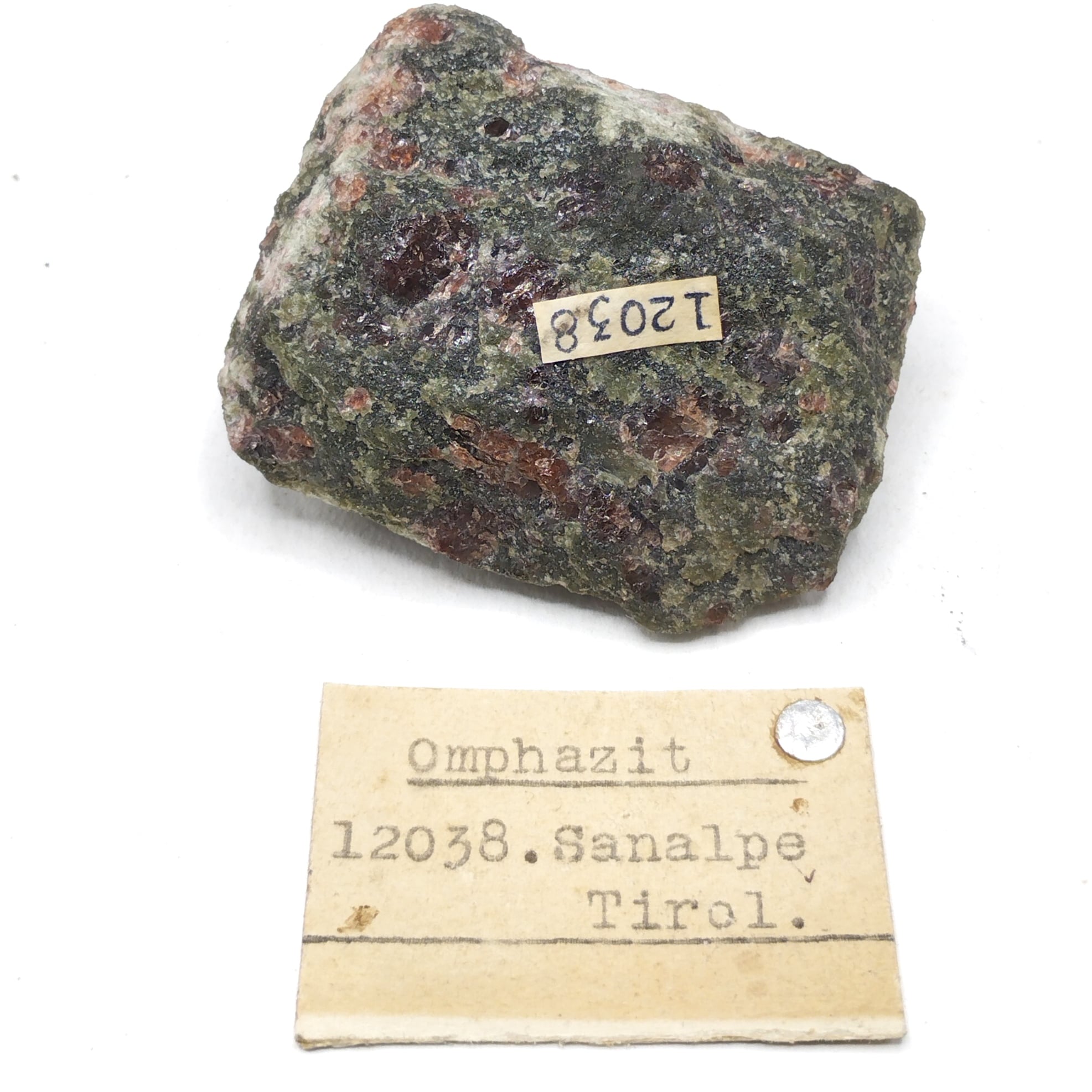 Omphazit (Omphacite), Sanalpe, Tyrol, Autriche.