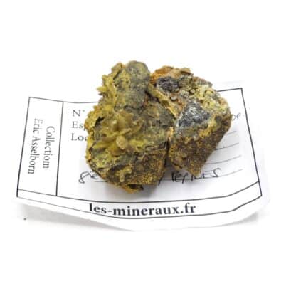 Pyromorphite et Plattnérite, Sainte-Lucie, Saint-Léger-de-Peyre, Lozère.