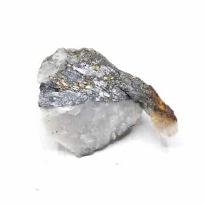 Bismuthinite et Pyrite, Les Chèzes, Meymac, Corrèze.