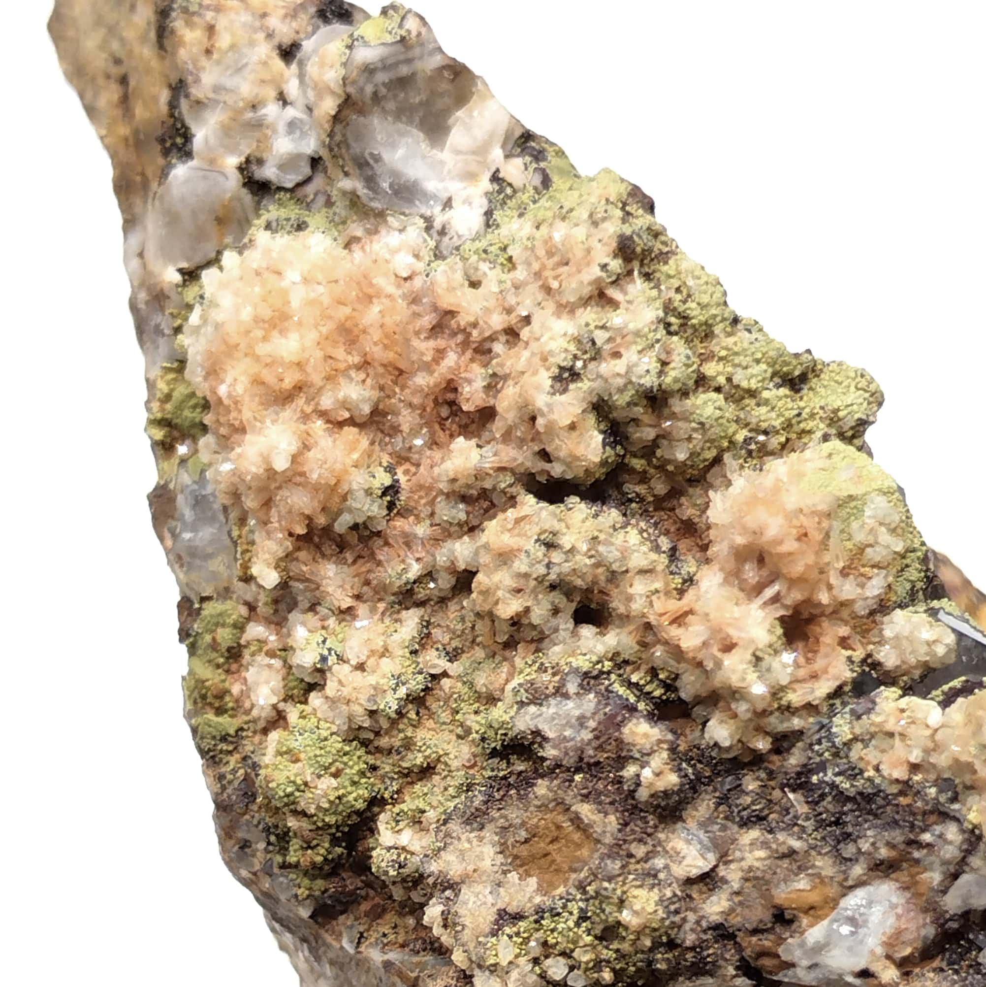 Kidwellite, Variscite & Wavellite, Beauvoir, Echassières, Allier, Auvergne.