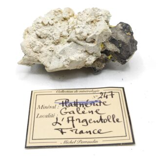 Phosphohedyphane, Pyromorphite, Galène, L’Argentolle, Saône-et-Loire.