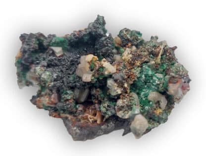 Cérusite et Malachite, La caunette, Salsigne, Aude.