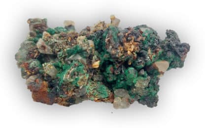 Cérusite et Malachite, La caunette, Salsigne, Aude.