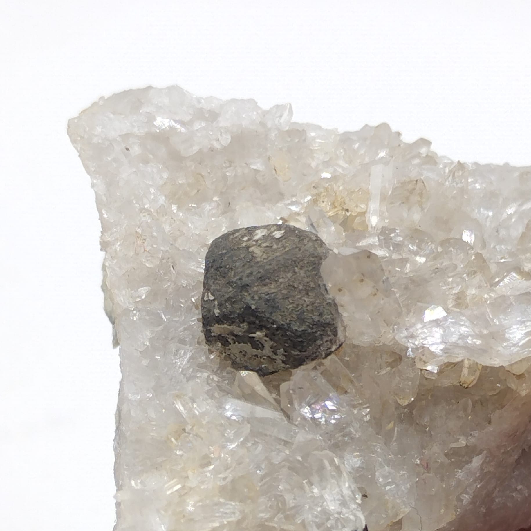 Galène sur Quartz, Montées Pelissier, Les Houches, Haute-Savoie.