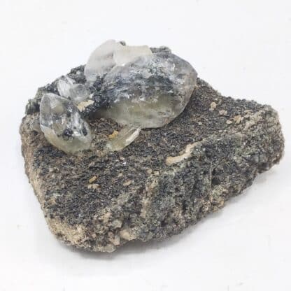 Cristal de Roche (Quartz) & Clinochlore, Saint-Gothard, Suisse.