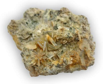 Prehnite var. Coupholite, Combe de la Selle, Saint-Christophe en Oisans, Isère.