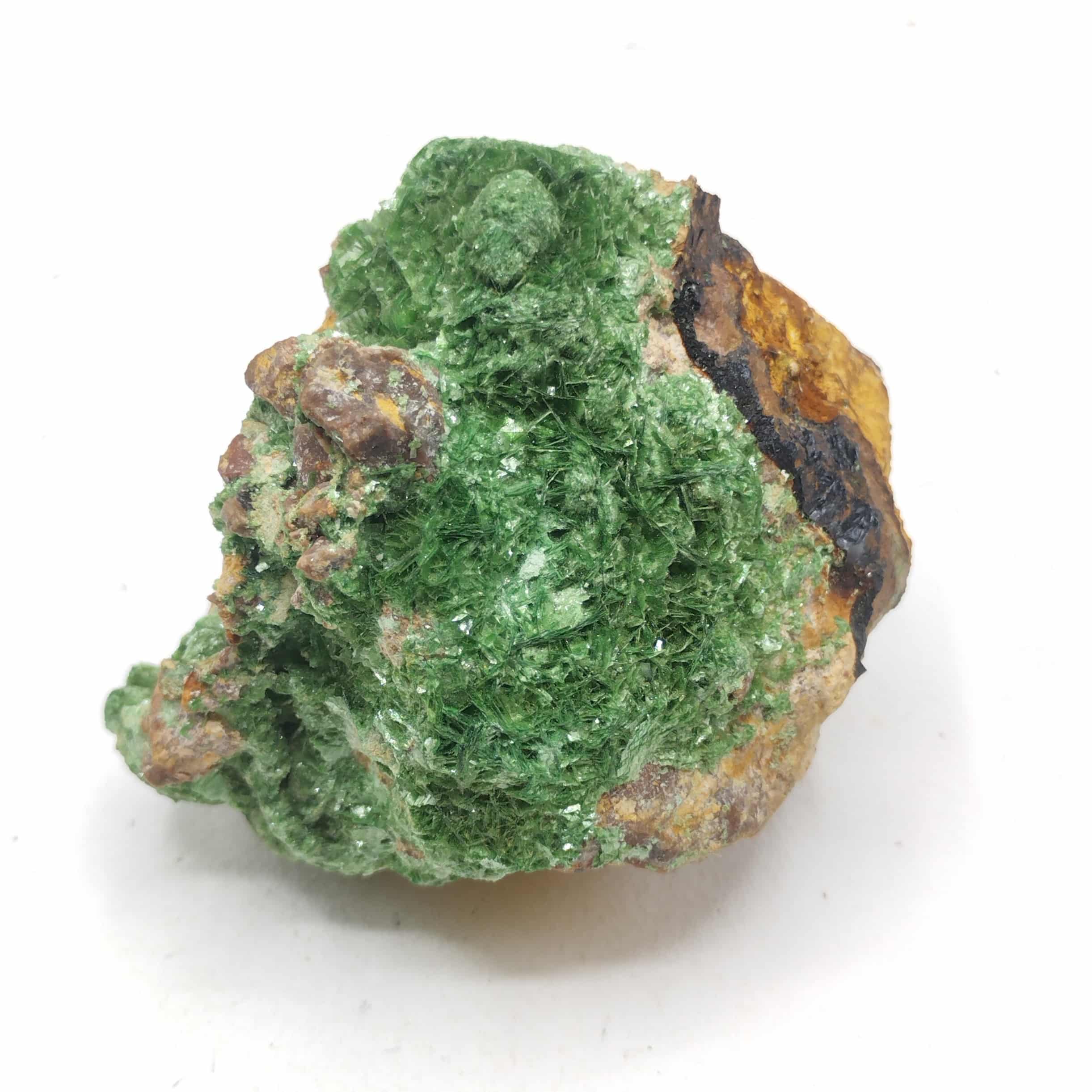 Torbernite, mine Les Bois Noirs, Forez, Loire.