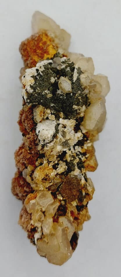 Pyrite ps. Pyrrhotite, Calcite et Dolomite, Obergesteln (Obergoms), Valais, Suisse.