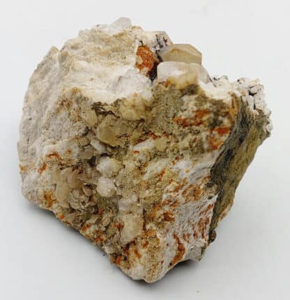 Rutile, Quartz et Calcite, Lukmanierschlucht, Grisons, Suisse.