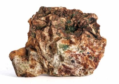 Olivénite, Malachite et Lampadite, Mine de Cap Garonne, Le Pradet, Var.